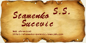 Stamenko Šućević vizit kartica